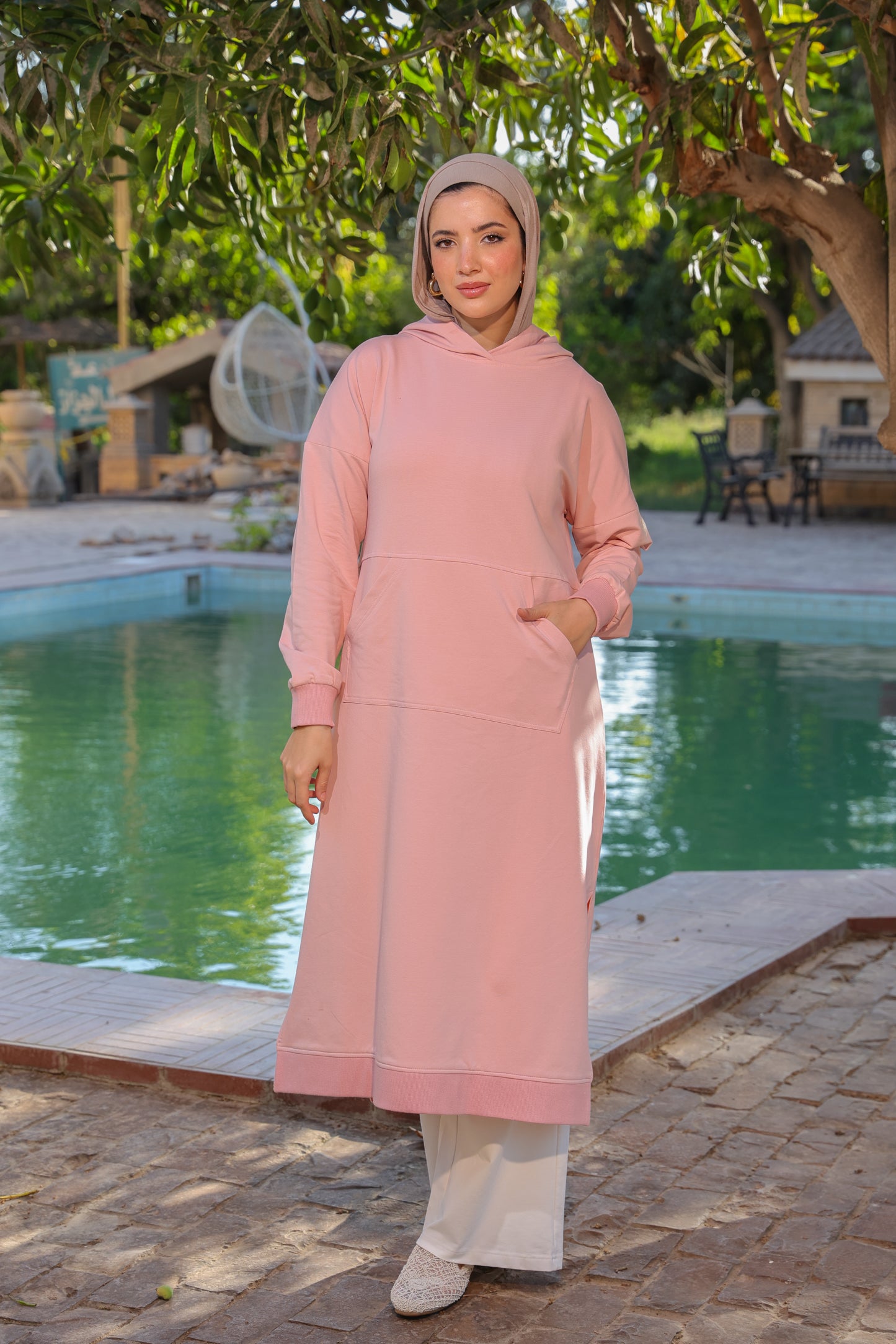 Lune Shirt Dress - Rose