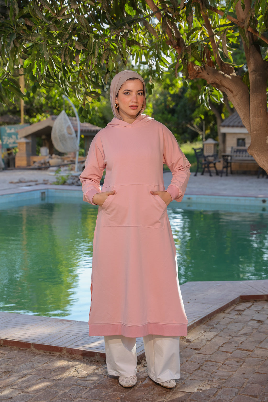 Lune Shirt Dress - Rose