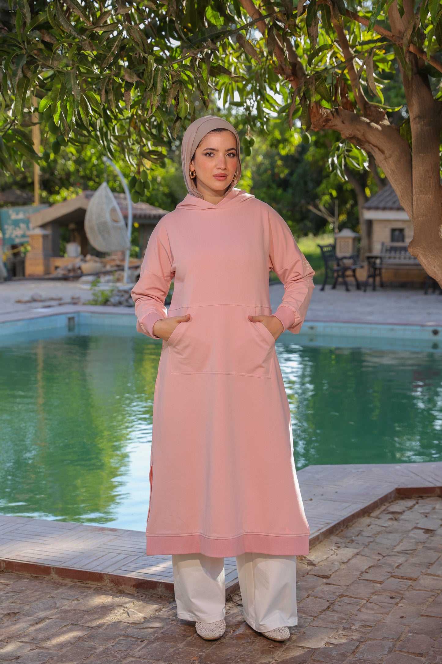 Lune Shirt Dress - Rose