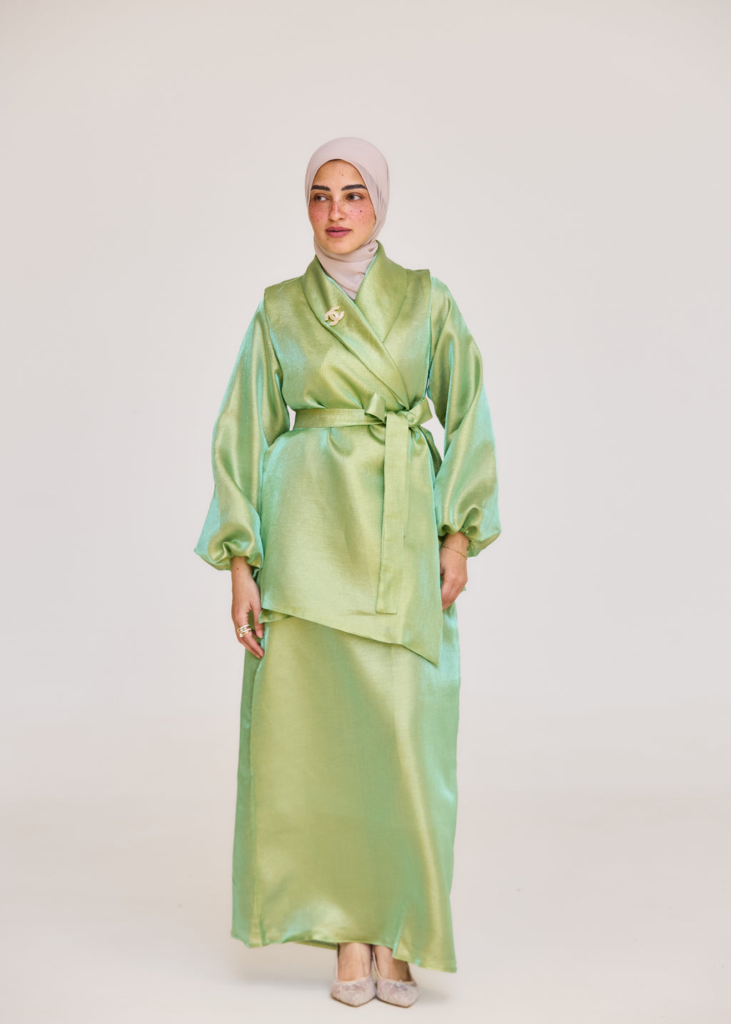 The Soft Shine Satin Set