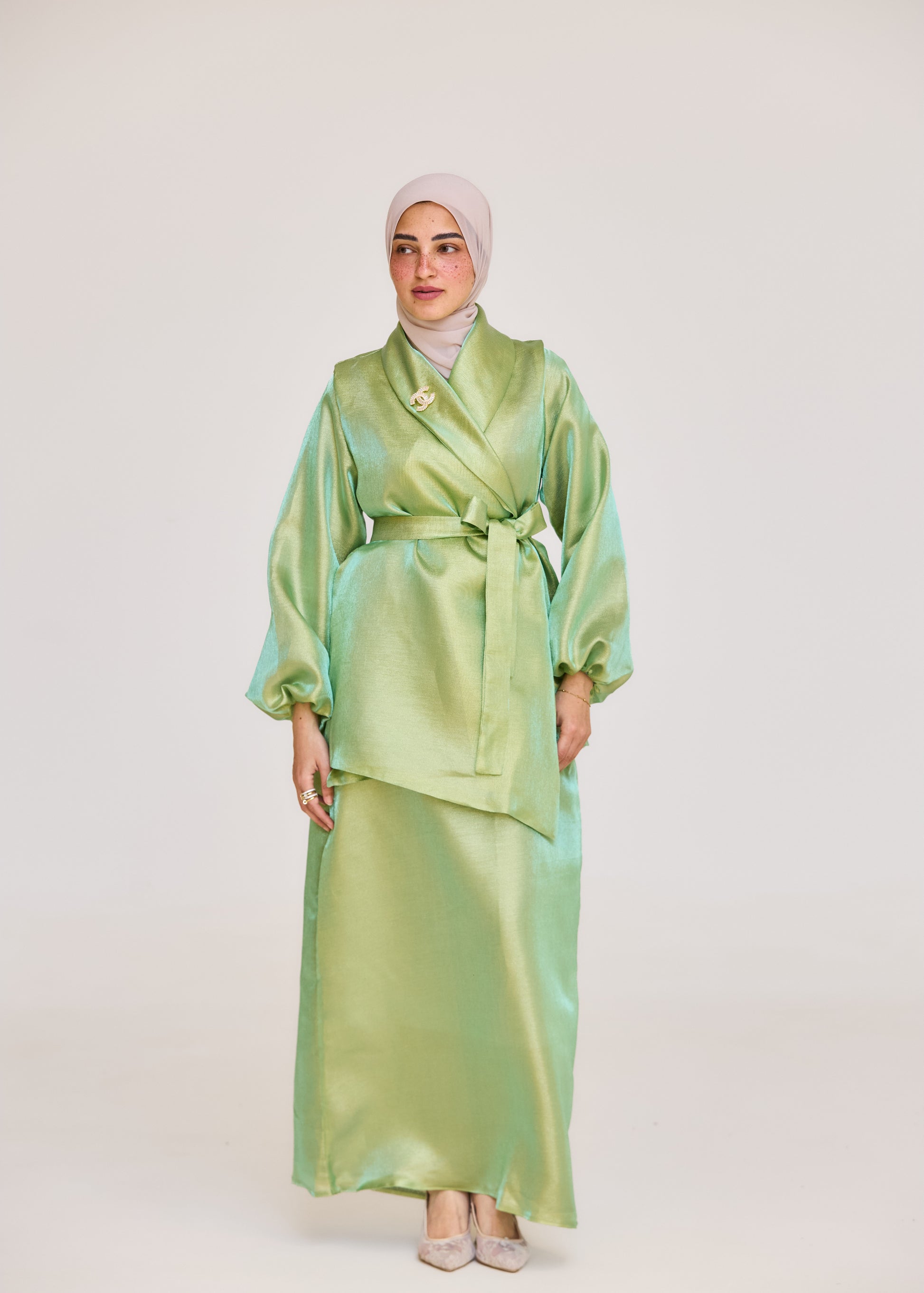 The Soft Shine Satin Set