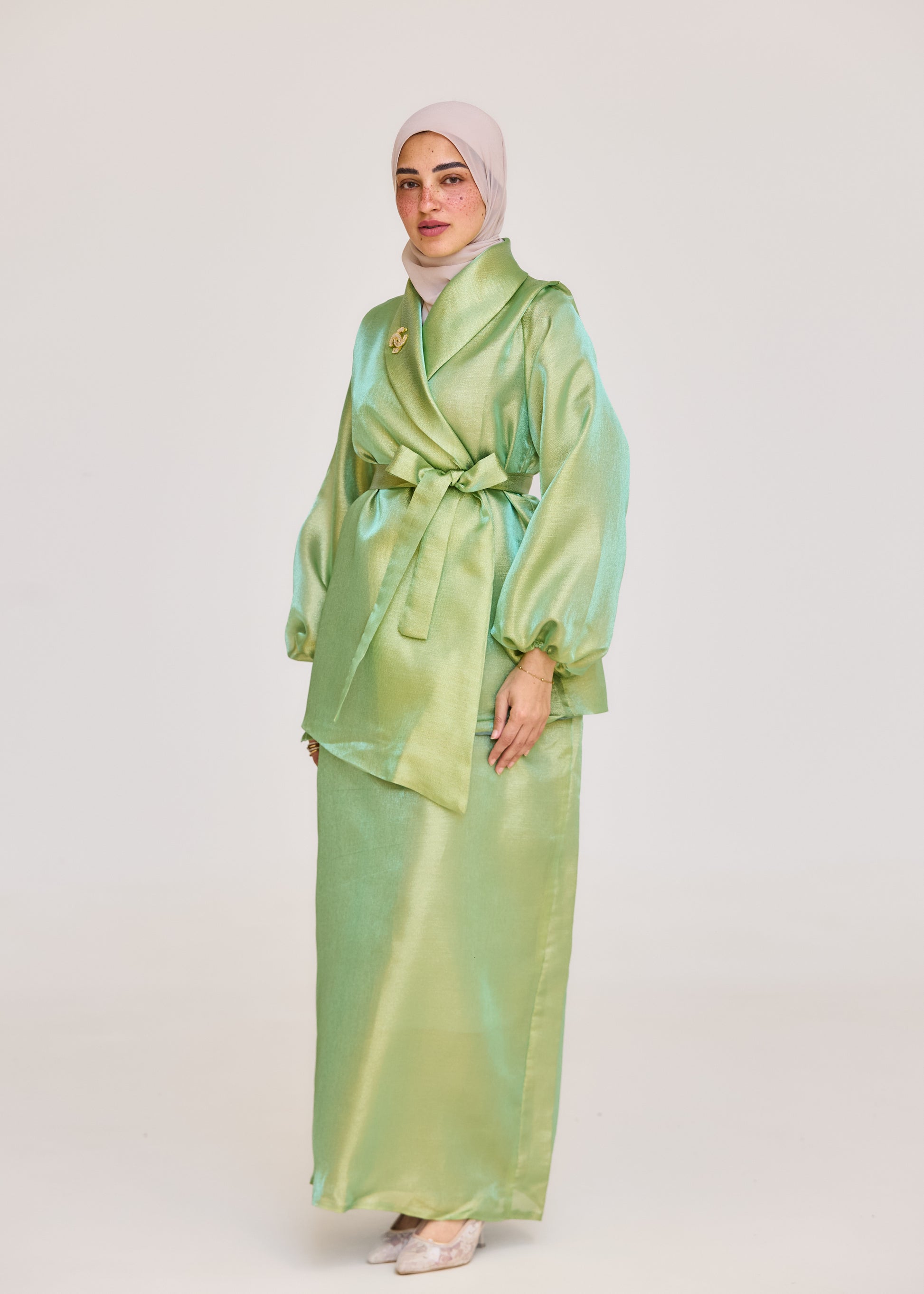 The Soft Shine Satin Set