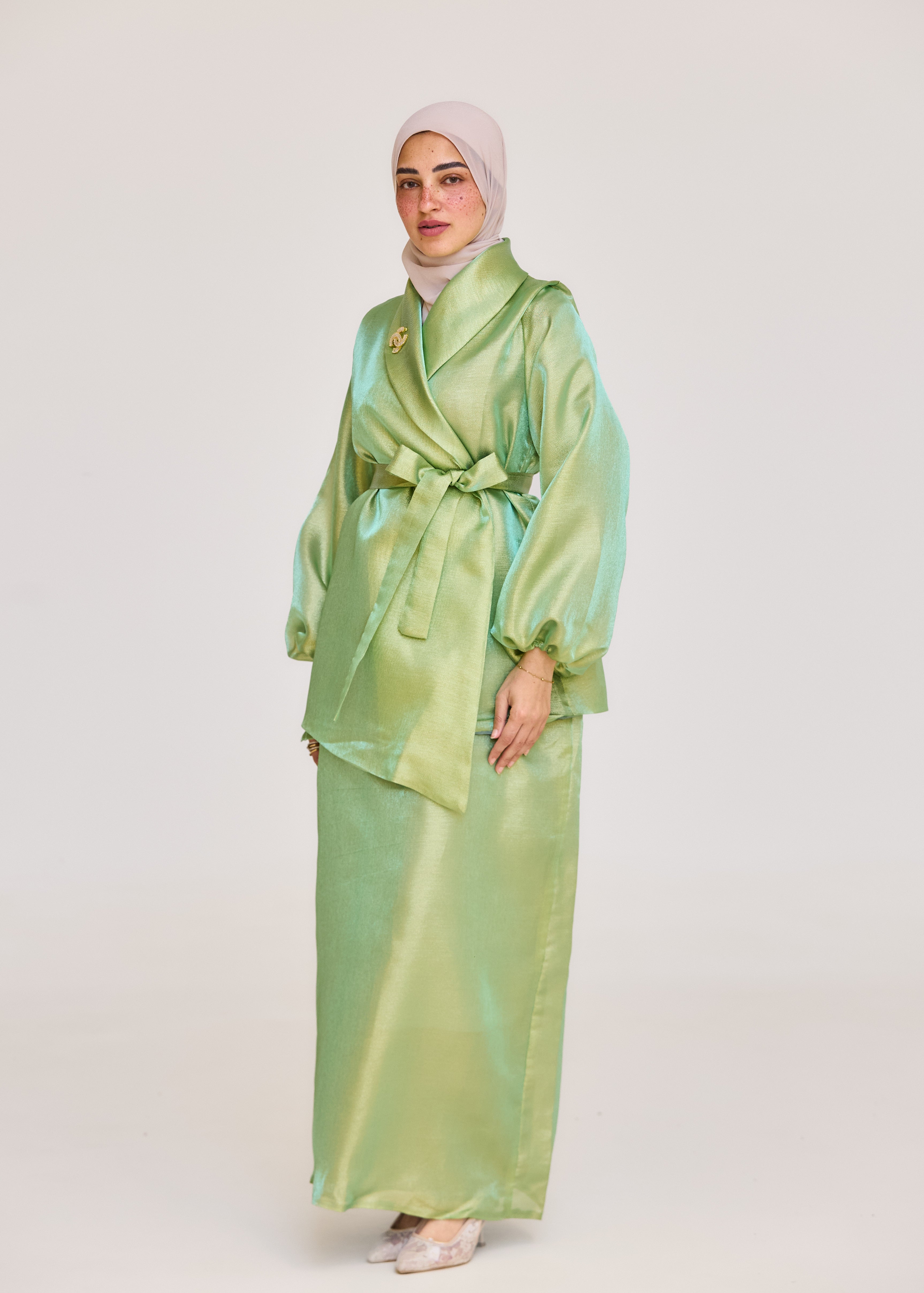 The Soft Shine Satin Set