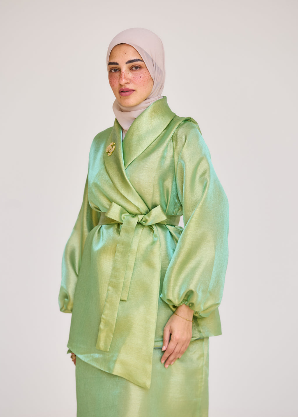 The Soft Shine Satin Set