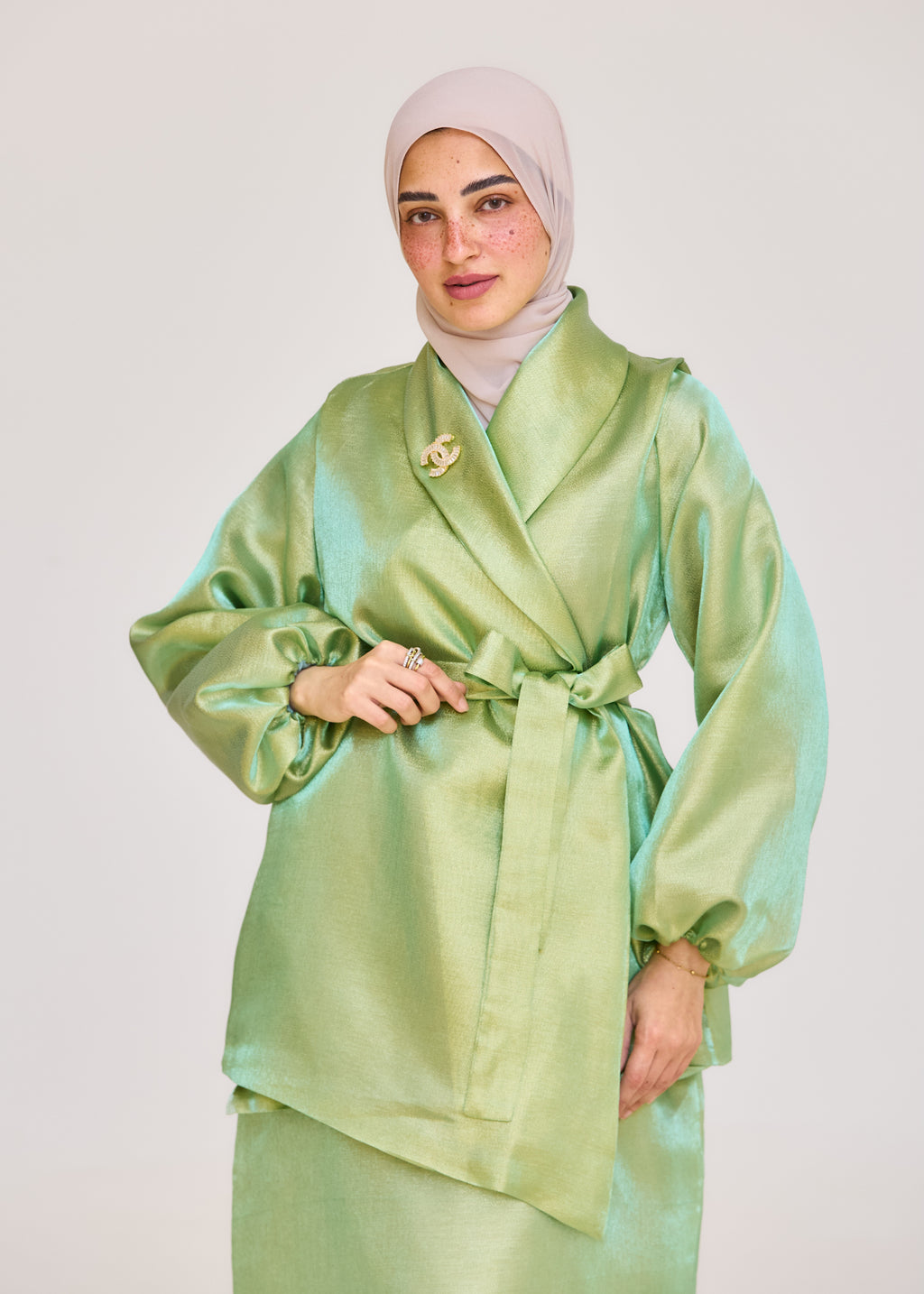 The Soft Shine Satin Set