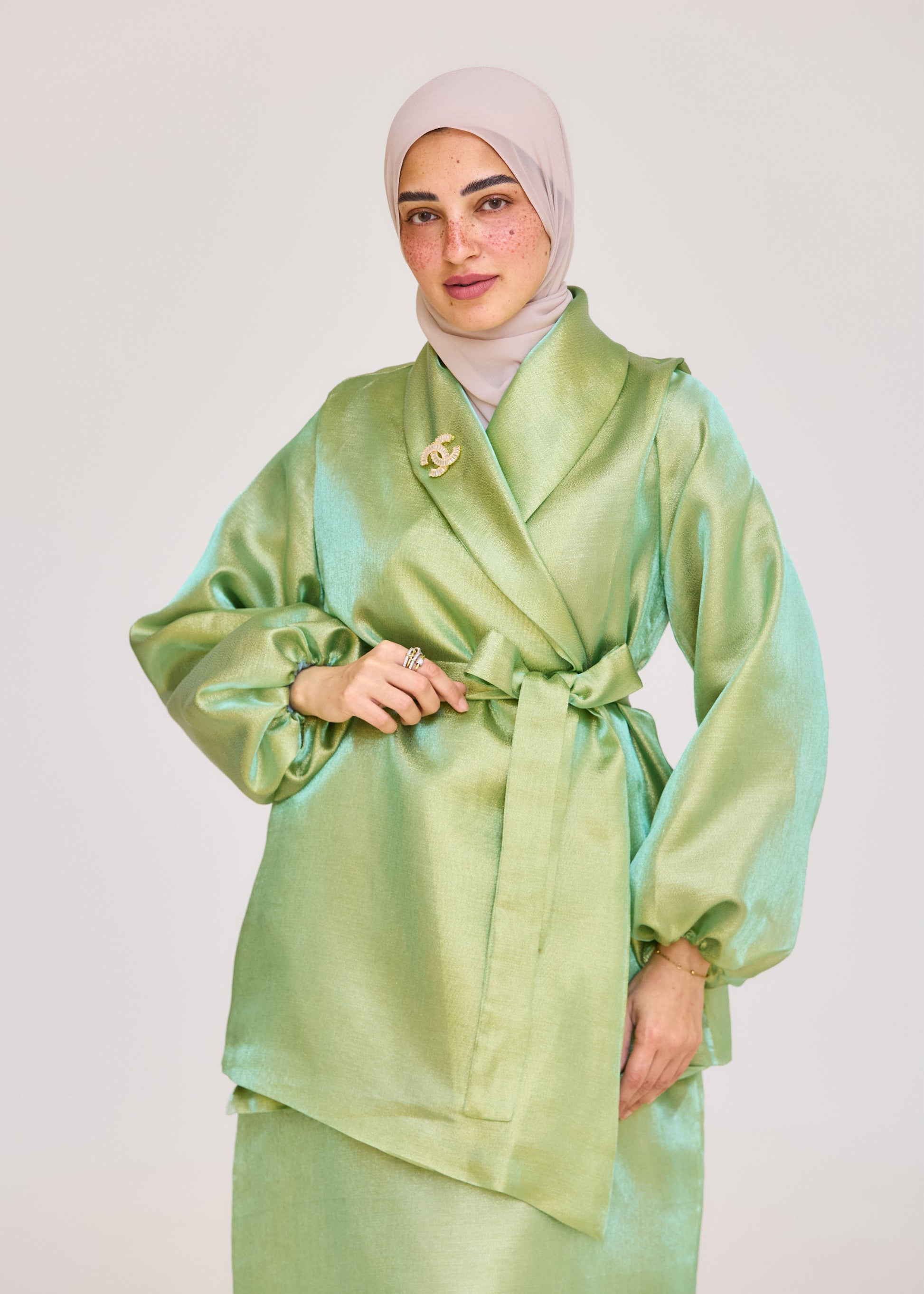 The Soft Shine Satin Set