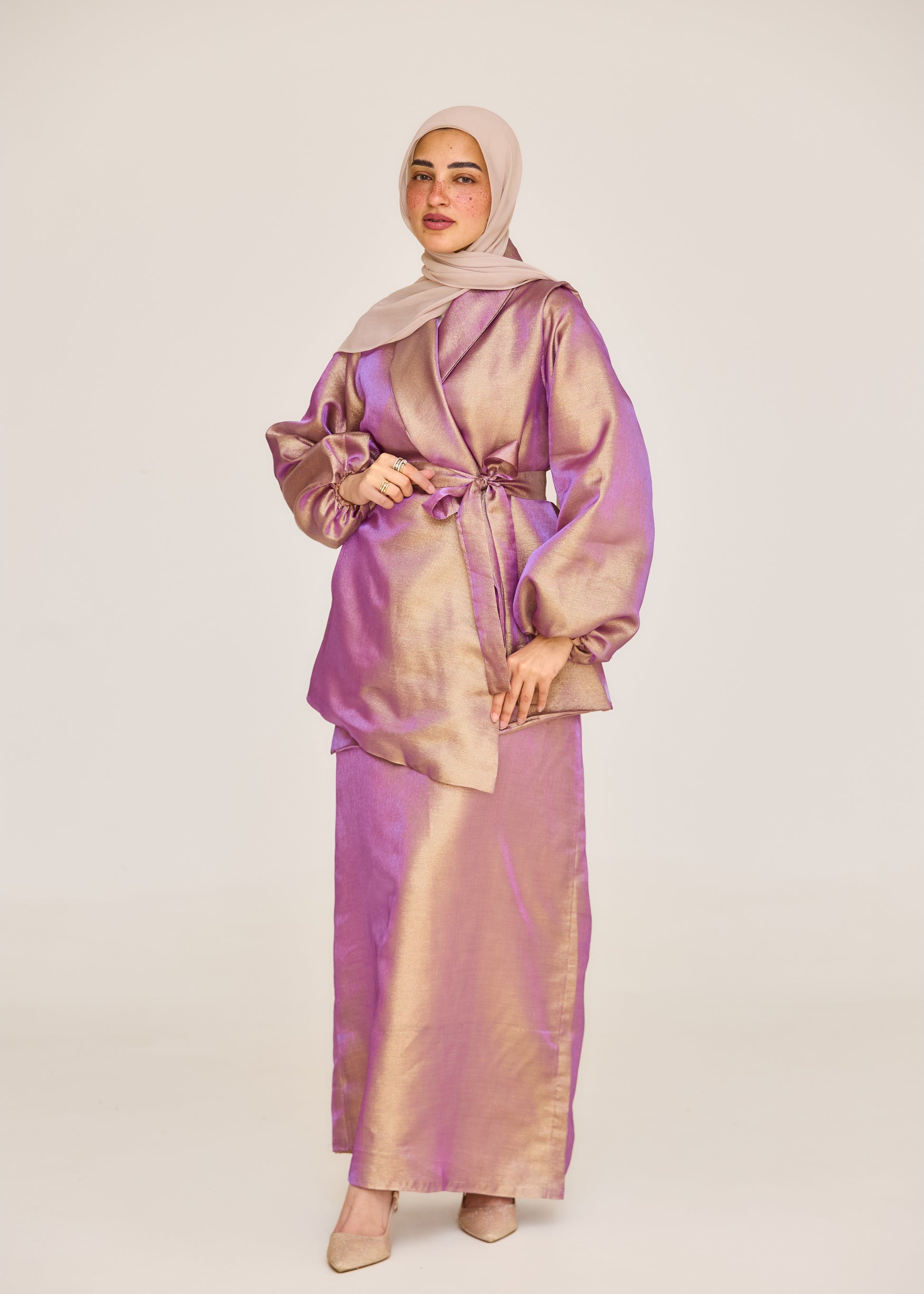 The Soft Shine Satin Set