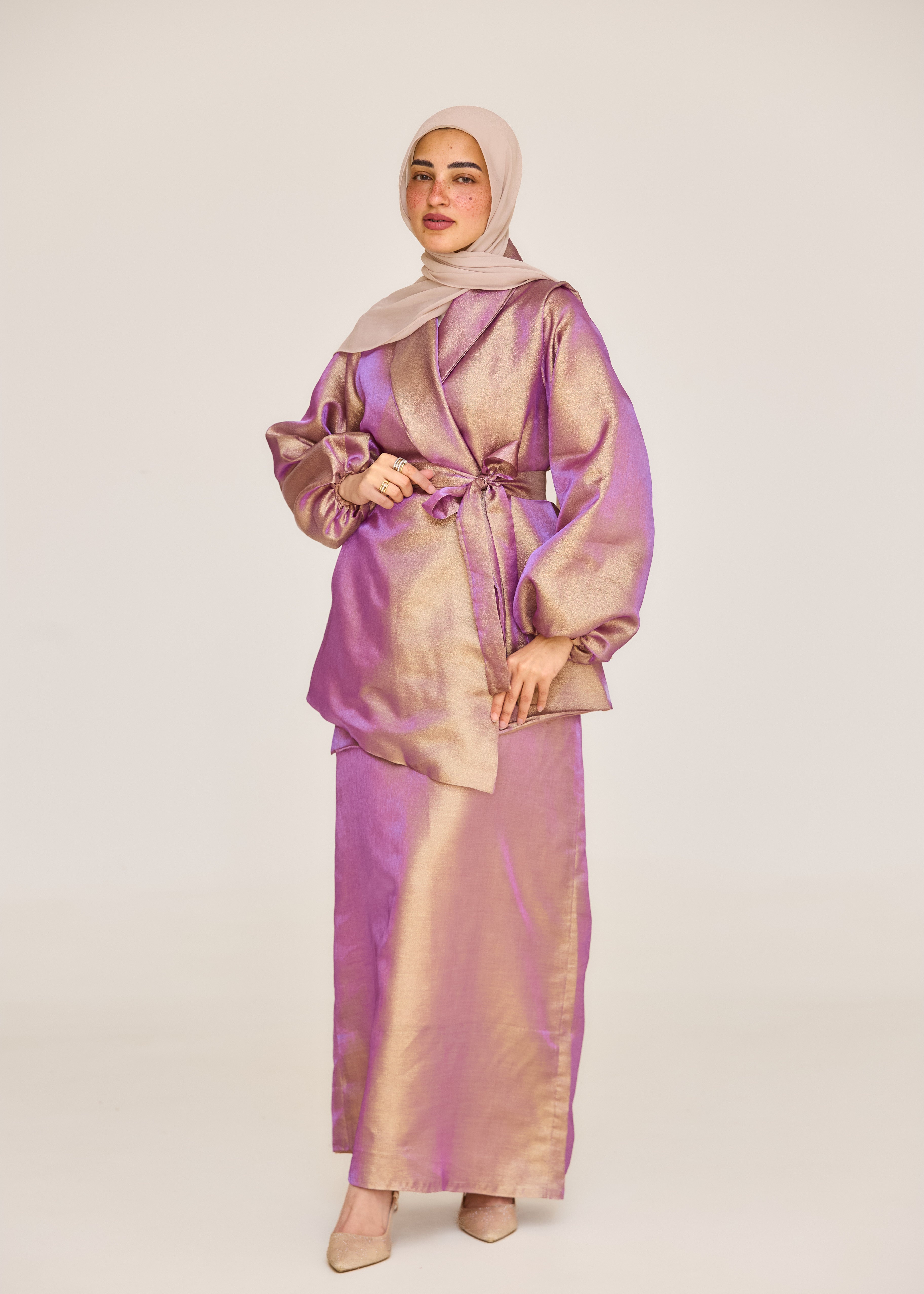 The Soft Shine Satin Set