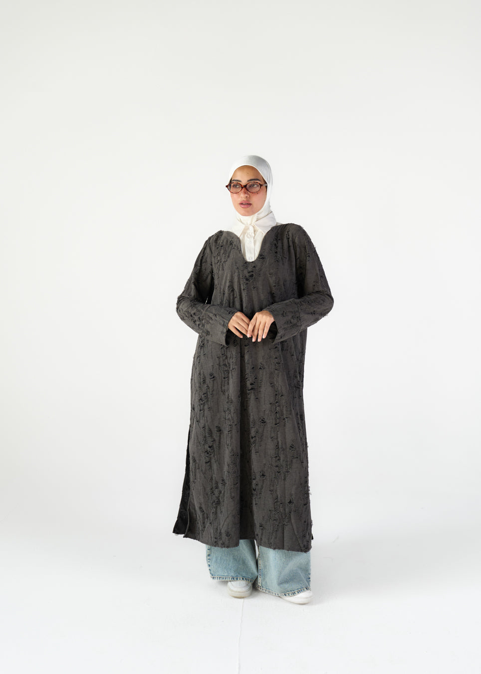 Crinkle Long Shirt